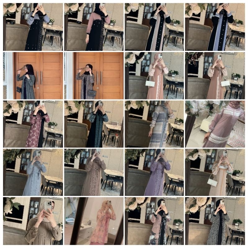 DEFECT SALE❗ORIGINAL by KALEELA ID NAZRAA ALEEZA SABRINAA YASMINE FAIRAA BLACK TAUPE Baju Gamis Dres