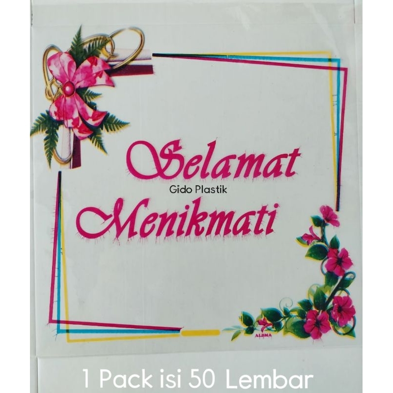 

Plastik Selamat menikmati 20x20 isi 50 lembar