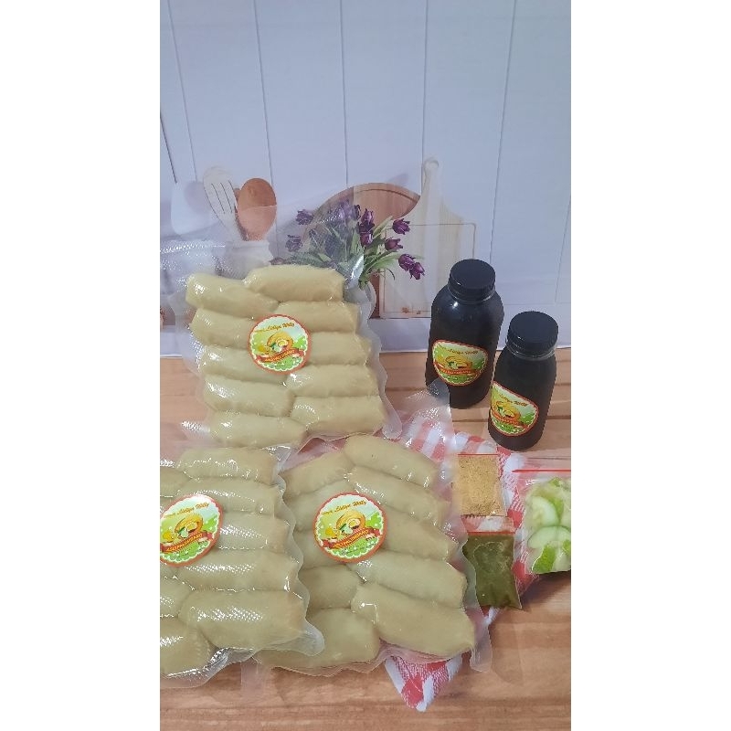 

pempek lidiyawilly / Palembang Asli / pempek lenjer kecil(10pcs + cuko 200gram)