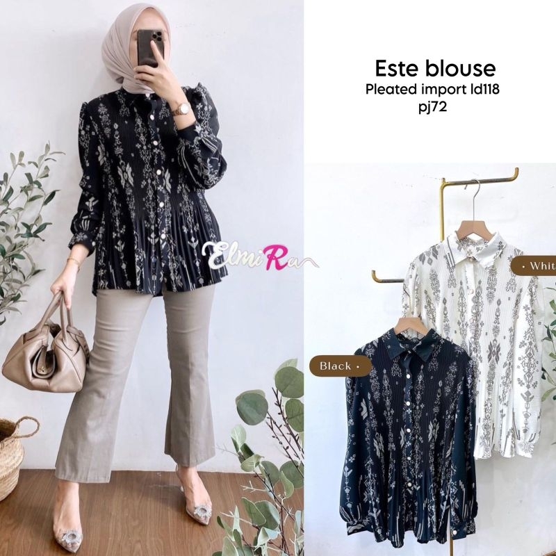 Este Blouse Plisket // Baju Atasan Wanita