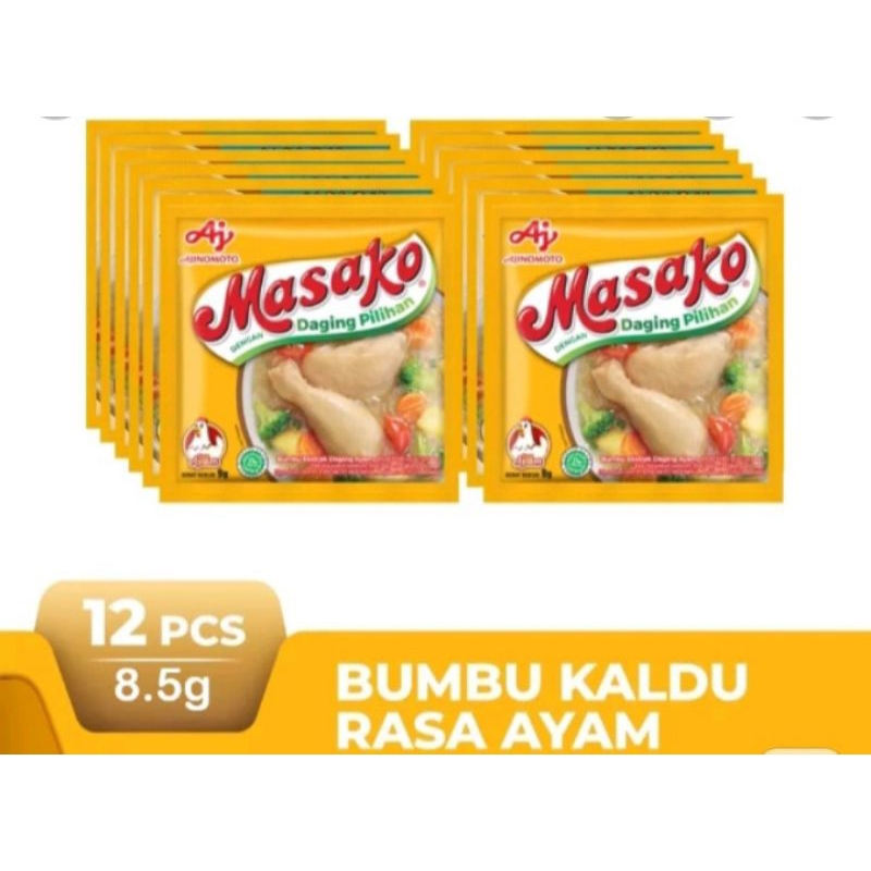 

Masako kaldu bubuk sachet isi 12