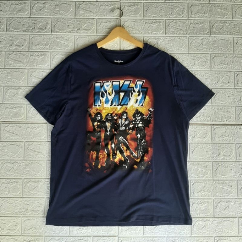 kaos t shirt band KISS size XL second