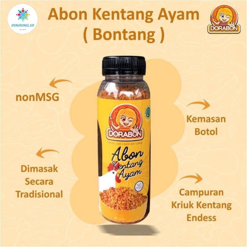 

ABON KENTANG AYAM DORABON NON MSG HALAL MUI