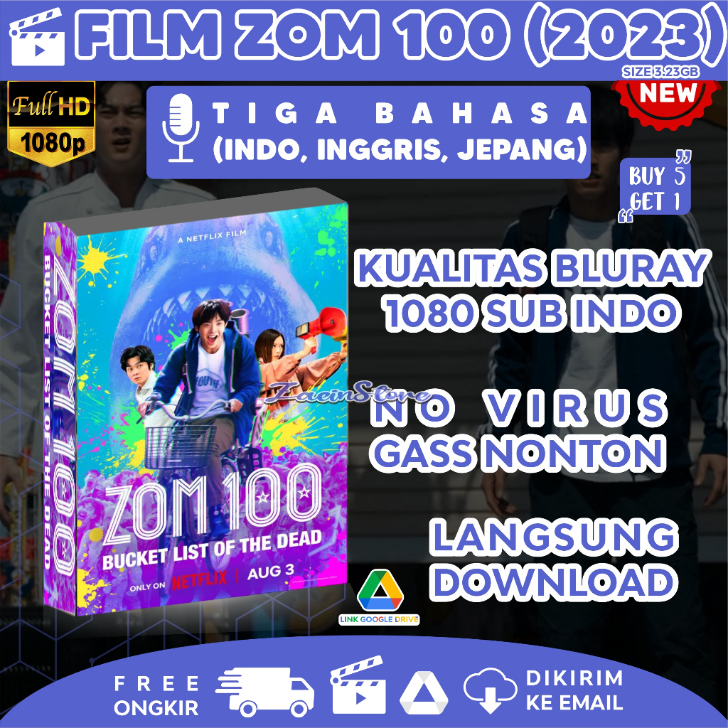 FILM ZOM 100 2023 MULTIDUB 3 SUARA INDONESIA ENGLISH JEPANG FILM TERBARU 2023 DRAMA KOREA FILM BLURA