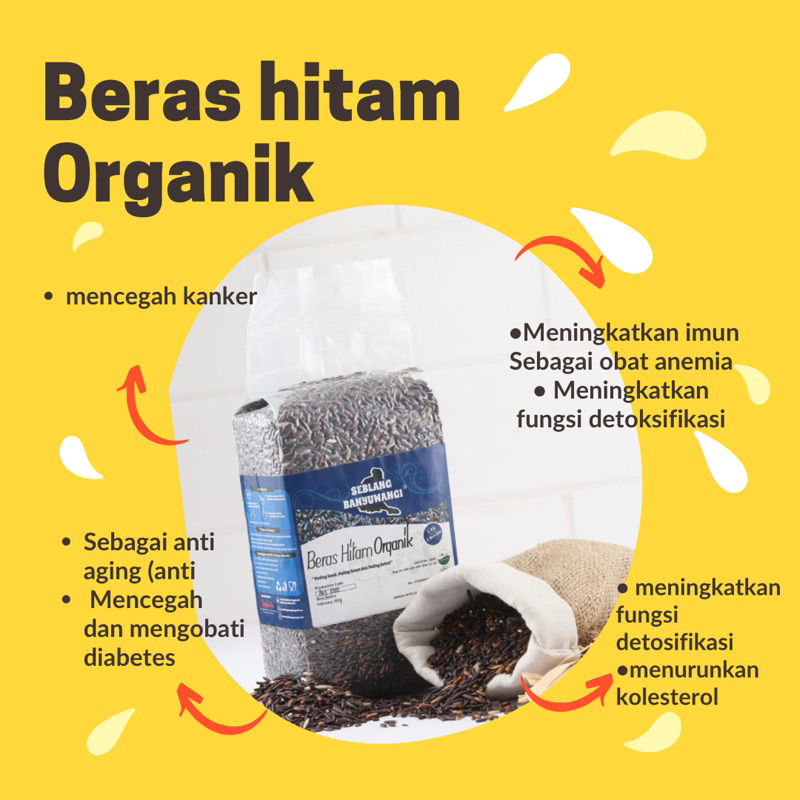 

beras hitam pekat organik/beras organik/ organik/beras kesehatan