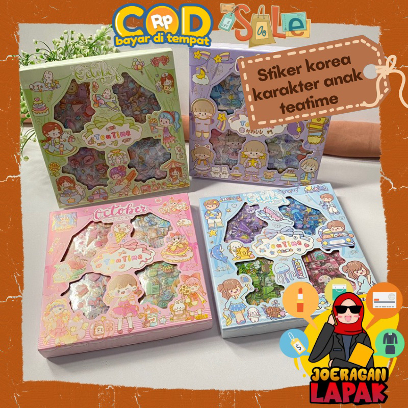 

⭐️JOERAGANLAPAK⭐️STIKER TEATIME EDITION LUCU ANAK TEMPELAN KOREA ISI 100 lembar