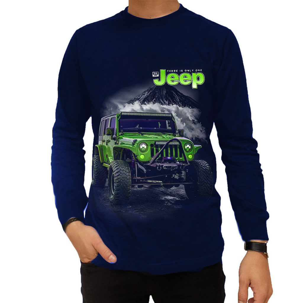 Kaos Lengan Panjang Pria Cowok Distro Jeep Remaja Original Baju Kaos Tangan Panjang Pria Dewasa Mura