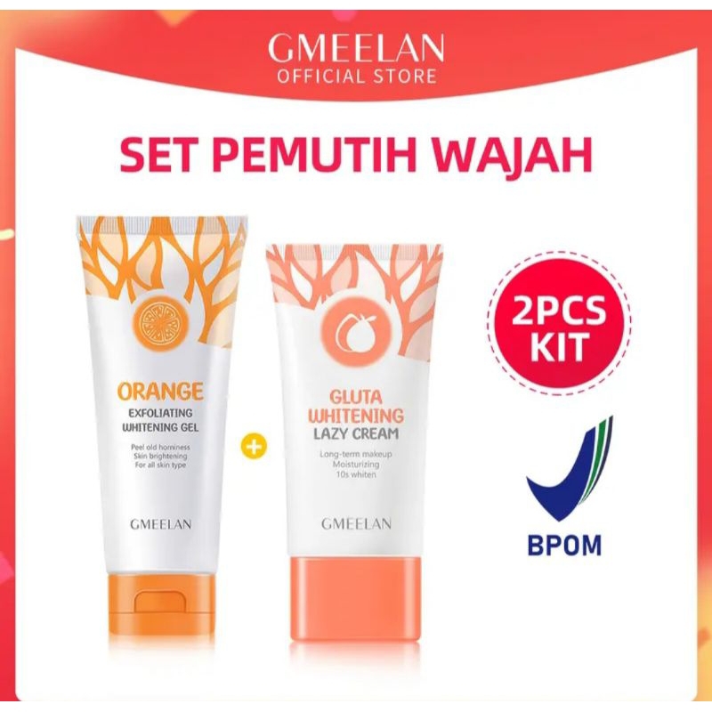 GMEELAN Exfoliating Gel+Day Cream Set Pemutih Wajah