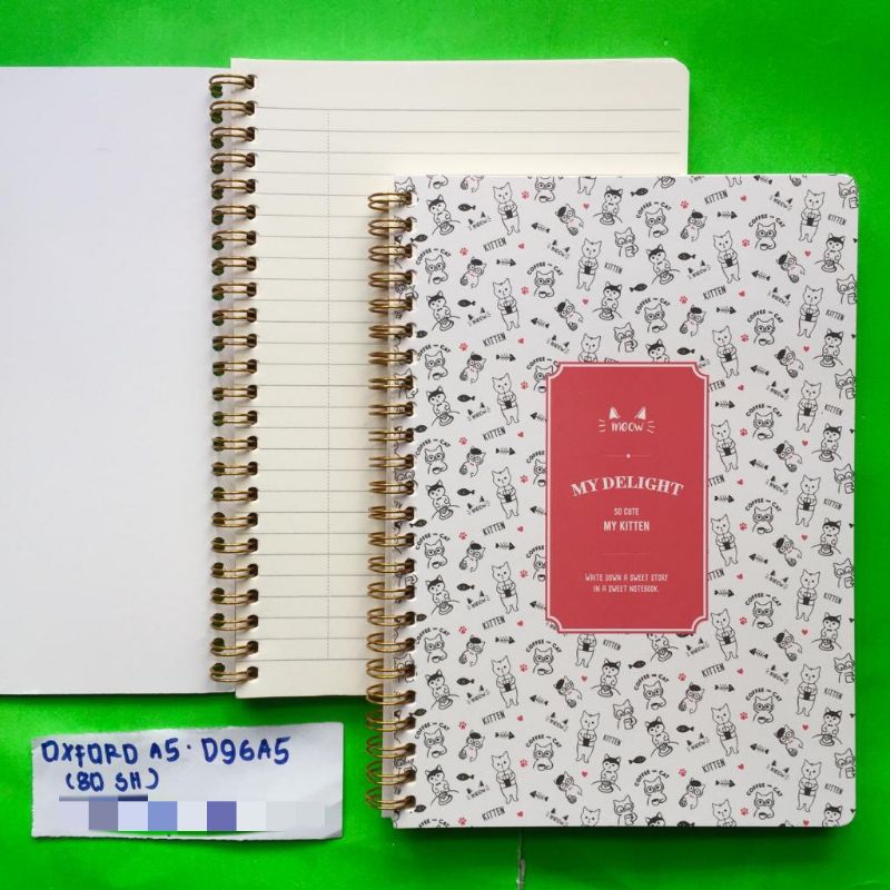 

OXFORD NOTEBOOK SPIRAL A5 D96A5 FULL MOTIF