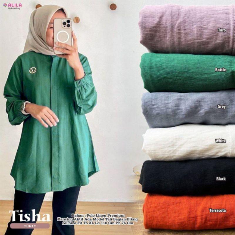 TISHA TUNIK POLOS COCOK DI MIX & MATCH ORI ALILA