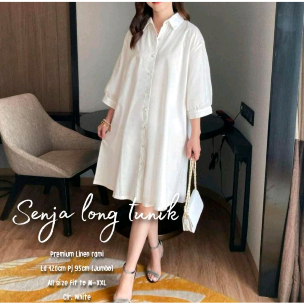 TUNIK WANITA SENJA TUNIK BO SIZE M L XL DAN XXL BAHAN CRINKLE AIRFLOW BUSUI FRIENDLY TUNIK WANITA TE