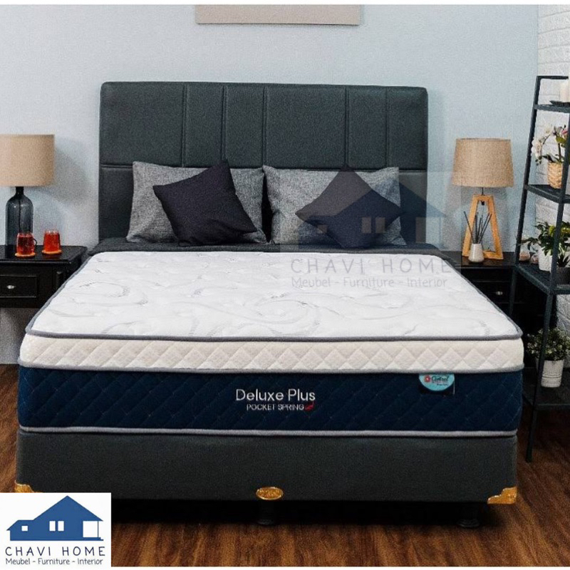 Kasur springbed central deluxe plus pocket spring spring bed kualitas TOP