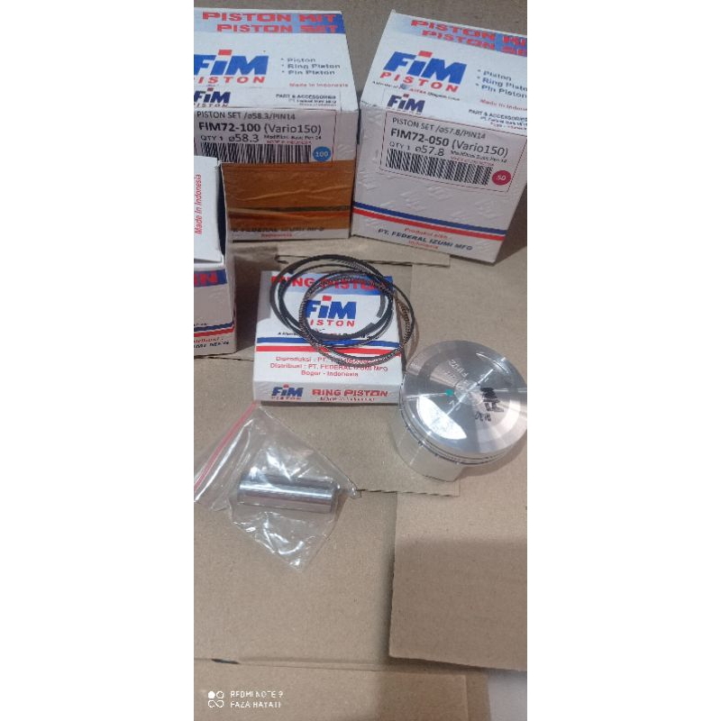 PISTON KIT VARIO150 MERK FIM SEHER VARIO150