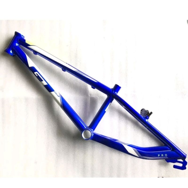 Frame Sepeda Bmx GT Speed Pro Alloy Blue Yellow Fluo Original