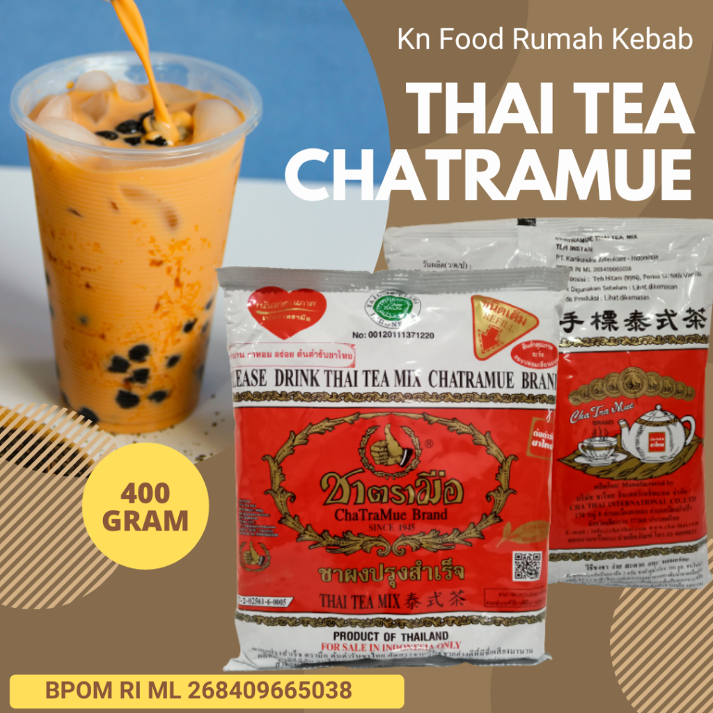 

Thai Tea Chatramue Teh Merah 400gr Thailand BPOM