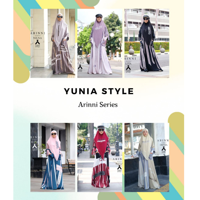 YUNIA STYLE I ARINNI SERIES I BAJU SET SYARI