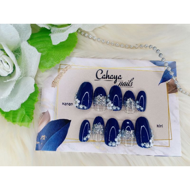 Kuku Palsu Wedding Navy