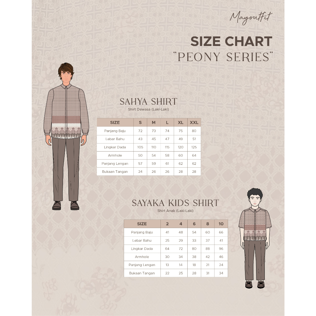 Mayoutfit Peony Set Series Coffee | Sarimbit Lebaran Baju Muslim Raya Keluarga-8