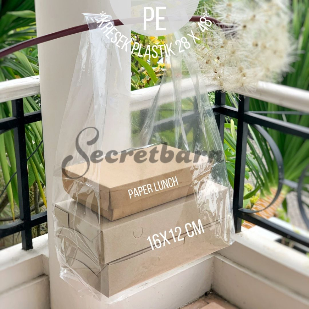 

tas plastik BENING isi 50 ukuran 28 x 48 kantong PE PP TRANSPARAN tebal kresek kantung clear transparant