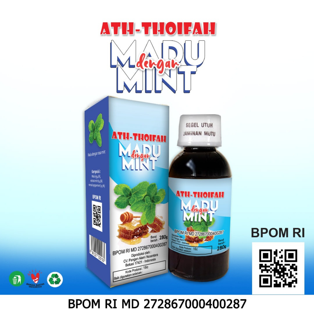 

Madu Ekstrak Daun Mint 280 gr Madu Herbal Membantu Legakan Pernapasan