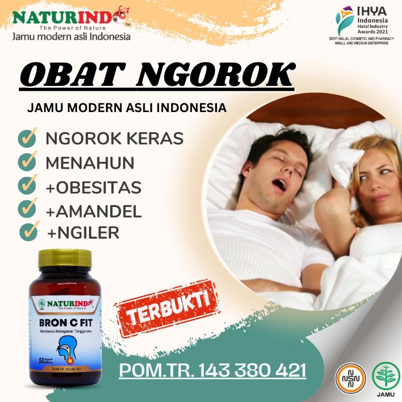 Obat Ngorok Anti Mendengkur Dengkur  Atasi Ngorok obesitas ngiler Bron C Fit Naturindo