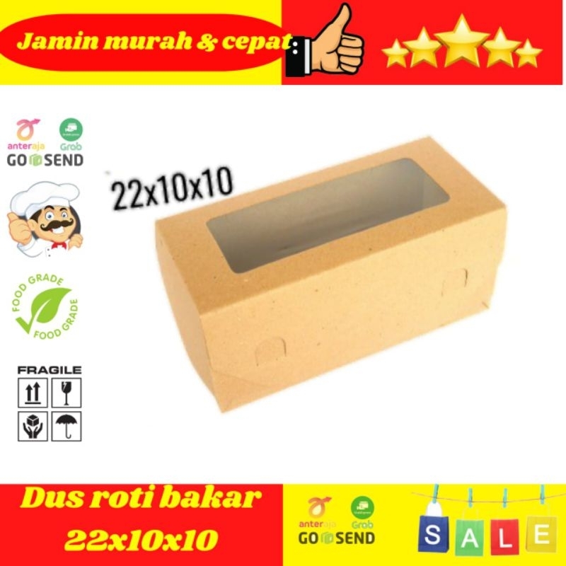 

DUS 22X10X10/ DUS ROTI BAKAR/ BOX ROTI BAKAR BANDUNG/DUS KRAFT 22X10x10