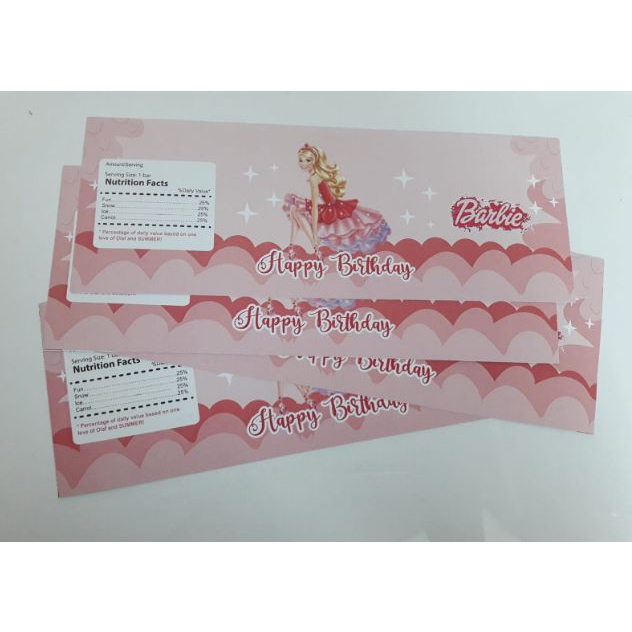 label susu botol barbie / label minuman boto barbie / label susu botol custom barbie