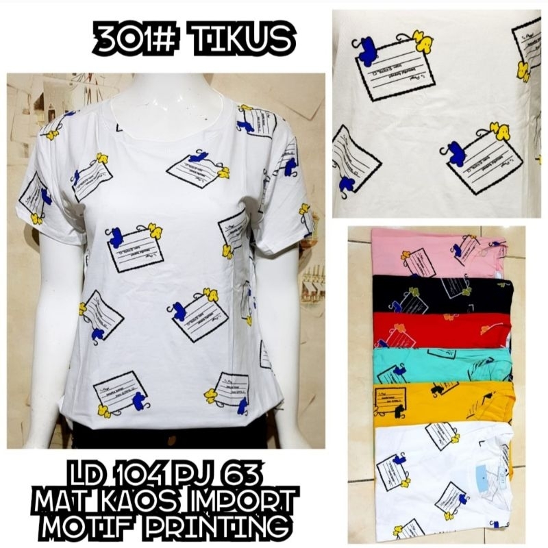 Mat Kaos Import JF.77 Motif Mouse Premium || Fashionable Casual Women's Clothes || Classic Fashion H
