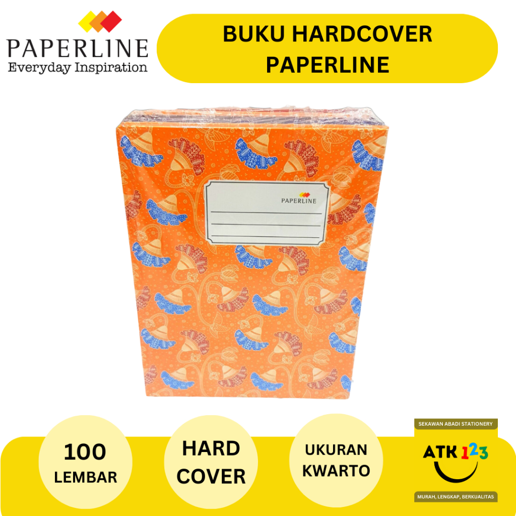 

Buku Hardcover Quarto / Kwarto Merk Paperline Isi 100 Lembar