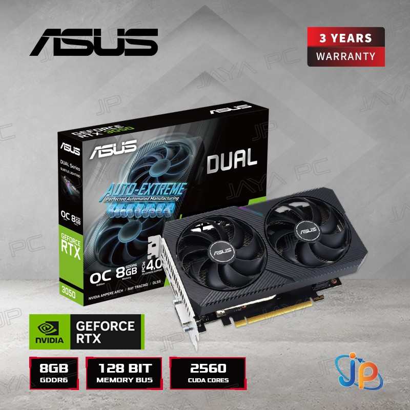 VGA ASUS Dual Geforce RTX 3050 OC V2 8GB - 8 GB GDDR6