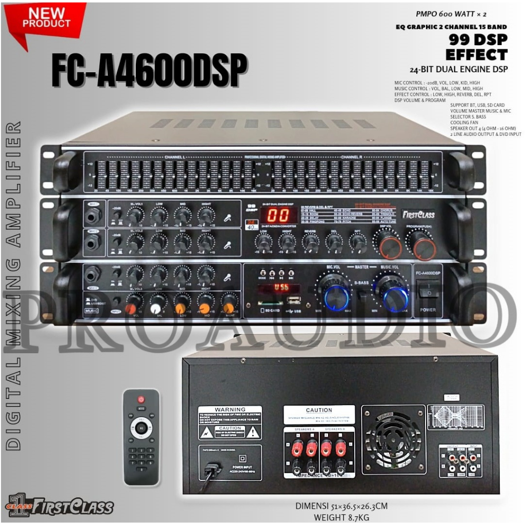 AMPLIFIER MIXING FIRSTCLASS FC A4600 DSP / FCA 4600 DSP DIGITAL