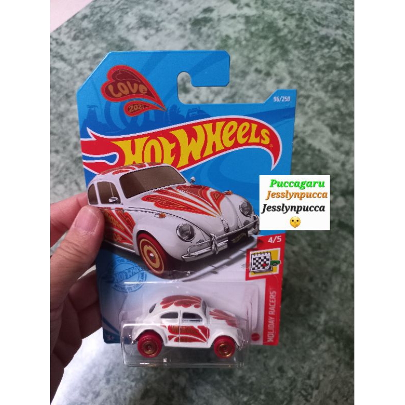 HOT WHEELS VOLKSWAGEN BEETLE WHITE PUTIH DIECAST MOBIL VW KODOK LOVE 2021 VINTAGE CAR HW HOTWHEELS D