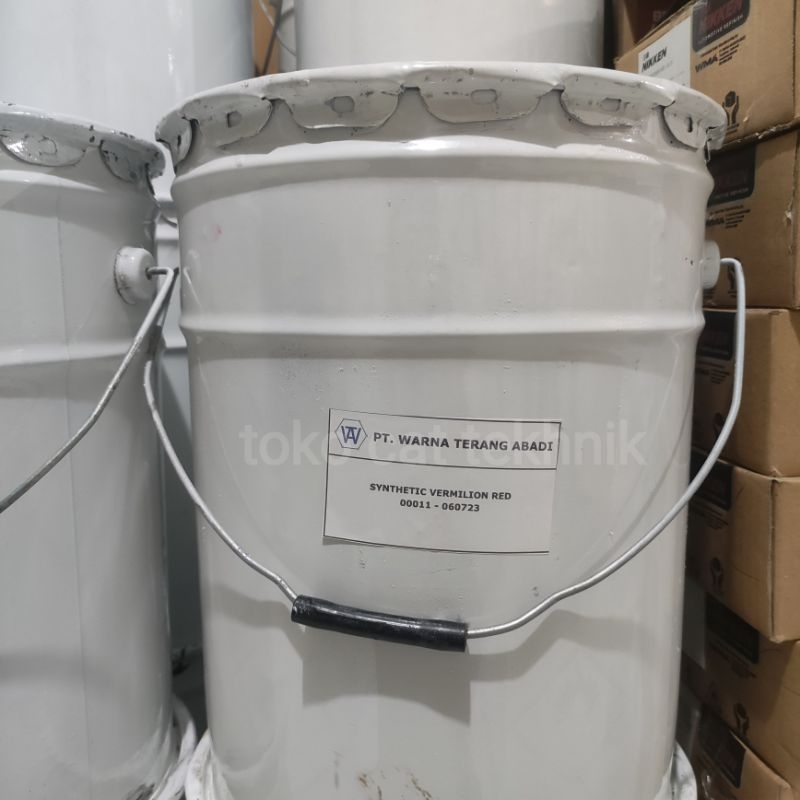 

cat minyak synthetic vermillion red 20L - cat besi dan kayu - 20kg