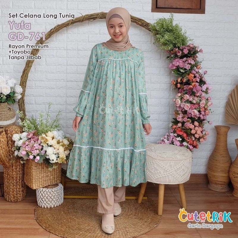 Set Long Tunik Anak Perempuan Cutetrik