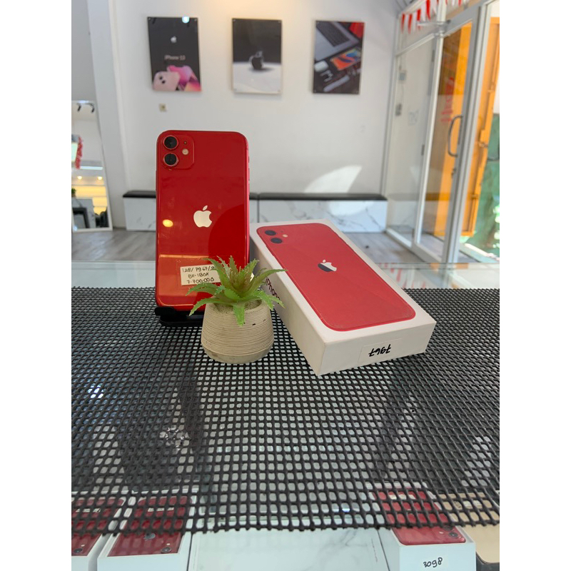 iphone 11 128gb red second ibox mulus fullset normal