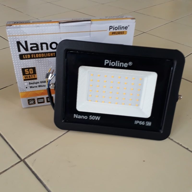 PIOLINE Lampu Sorot LED 50 Watt 50w Flood Light SNI - Putih / Kuning