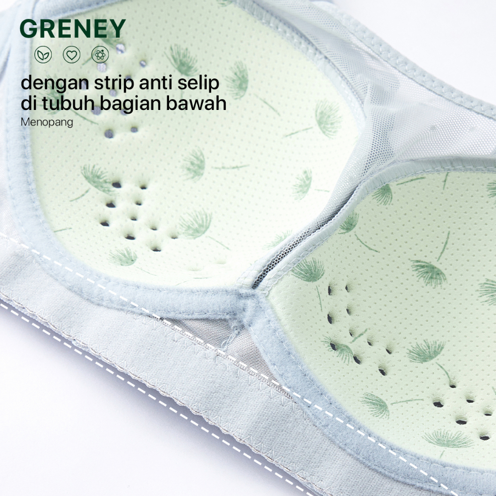 GRENEY-Push Up Tanpa Kawat Bra Wanita Renda Gesper Cup Berventilasi Theme_89615