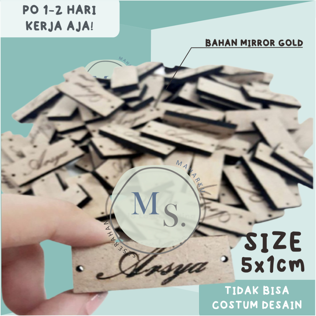 

READY LABEL KAYU 5X1CM TERLARIS