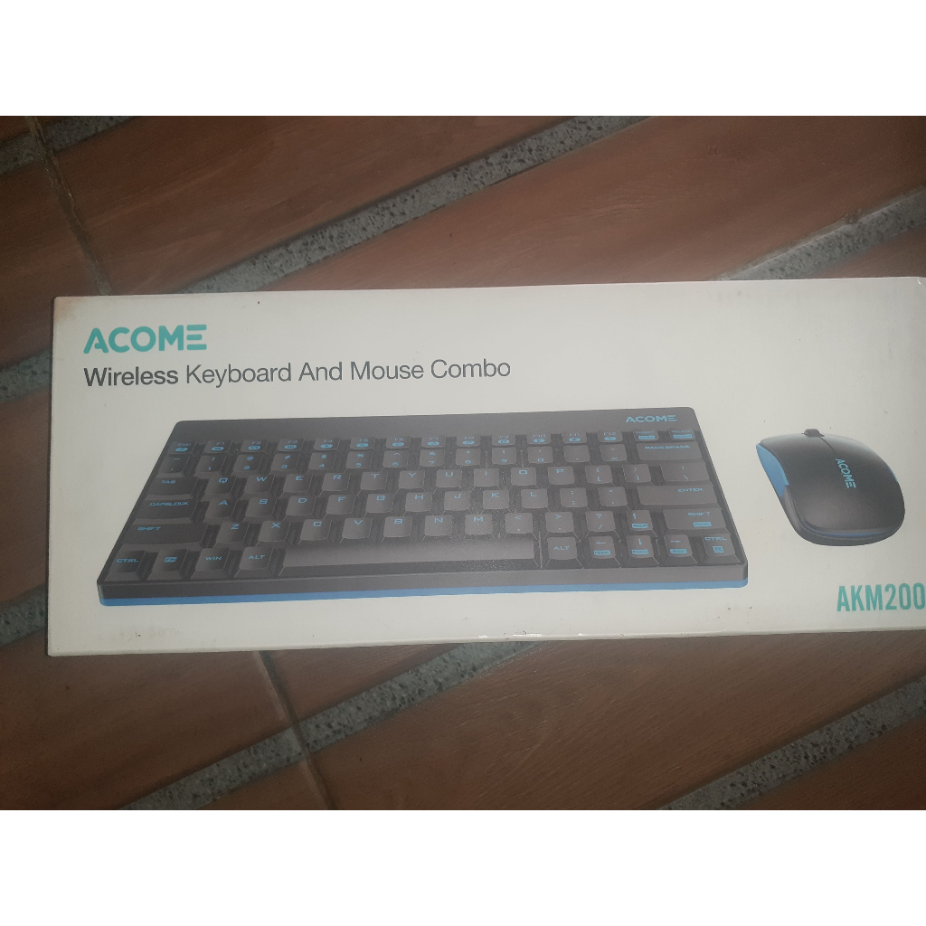 Acome AKM2000 Paket Keyboard Mouse Wireless Mini 1600 DPI bekas -  masih Garansi Resmi 1 Tahun