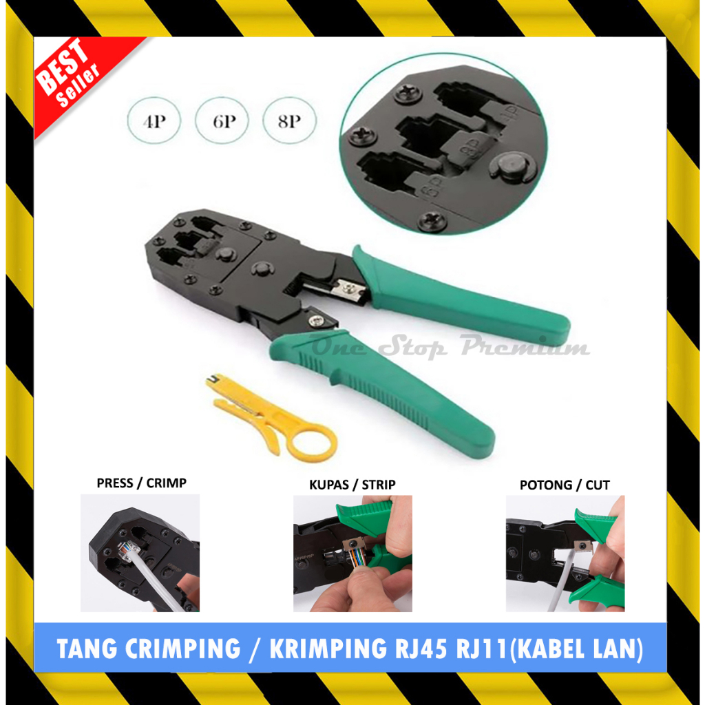 ALAT SEKUN SKUN TANG SKUN SEKUN PENJEPIT JEPIT PRES PEMOTONG POTONG PENGUPAS KUPAS ETHERNET NETWORK 
