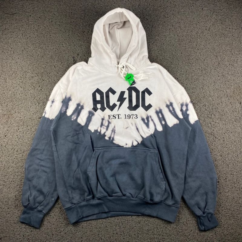 HOODIE ACDC TIE DYE FULL TAG LABEL