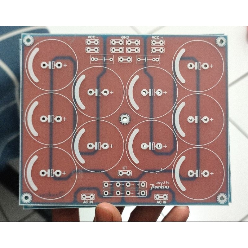 PCB PSU 10 elco fiber fr4