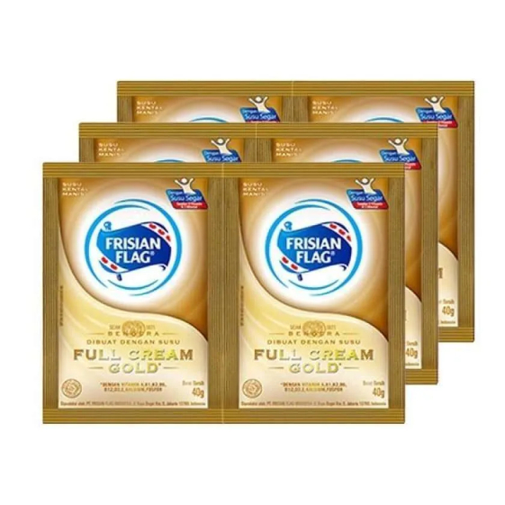 

Susu Full Cream Gold Frisian Flag Bendera Kental Manis Renteng 40g (6 pcs)