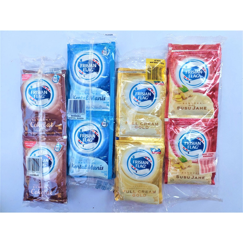 

Susu FRISIAN FLAG Sachet Putih & Coklat Susu Bendera Kental Manis (Per Sachet) 40 GRAM X 6PCS (LIVE)