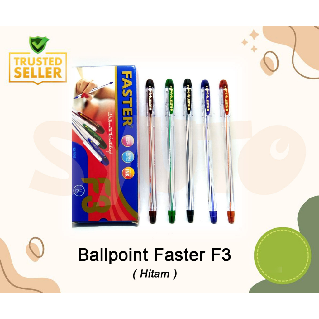 

Pulpen / Bolpen / Ballpoint / Ballpen / Bolpoint Faster F3 0.5 (1Pcs)