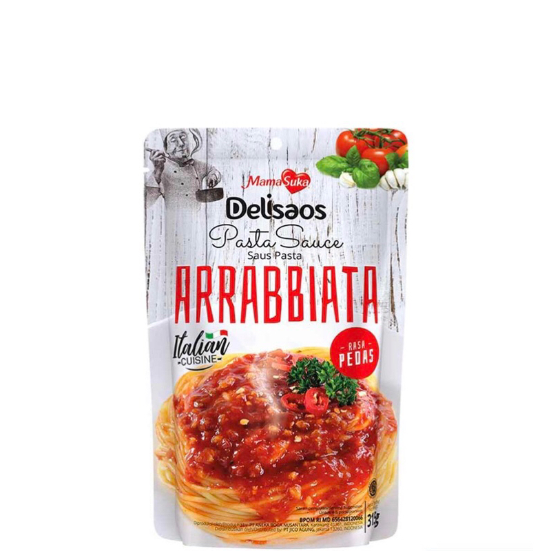 

Mamasuka delisaos saus pasta Arrabbiata 315g