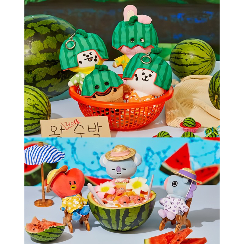 Bt21 Official Summer Rain Doll Keyring Keychain Koya Rj Shooky Mang Chimmy Tata Cooky Bts