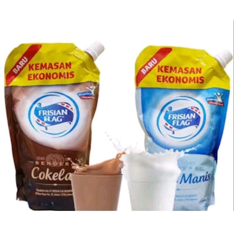 

Frisian flag bendera kental manis pouch 560gr kemasan ekonomis/susu kental manis