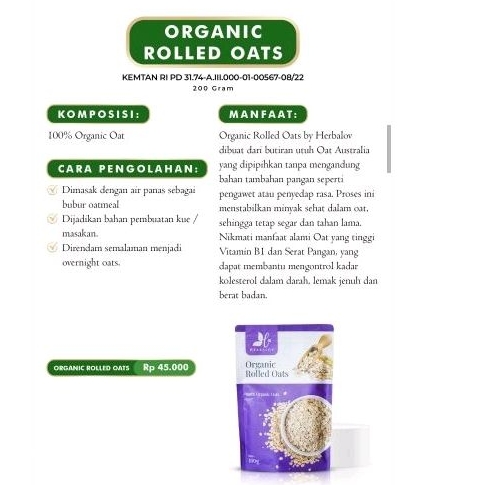 

Organic Rolled Oats