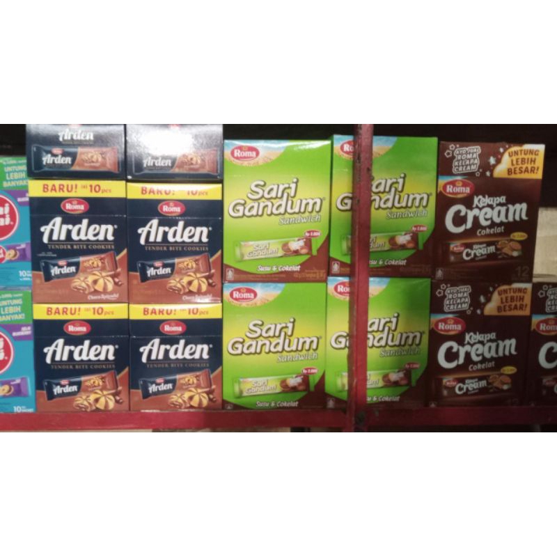 

Roma Arden, Kelapa Cream, Sari Gandum 1 Box Isi 12 Pcs